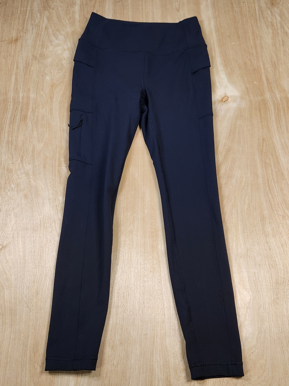 Avalanche Womens Black High-Waist Leggings with Cargo Pocket Size Small